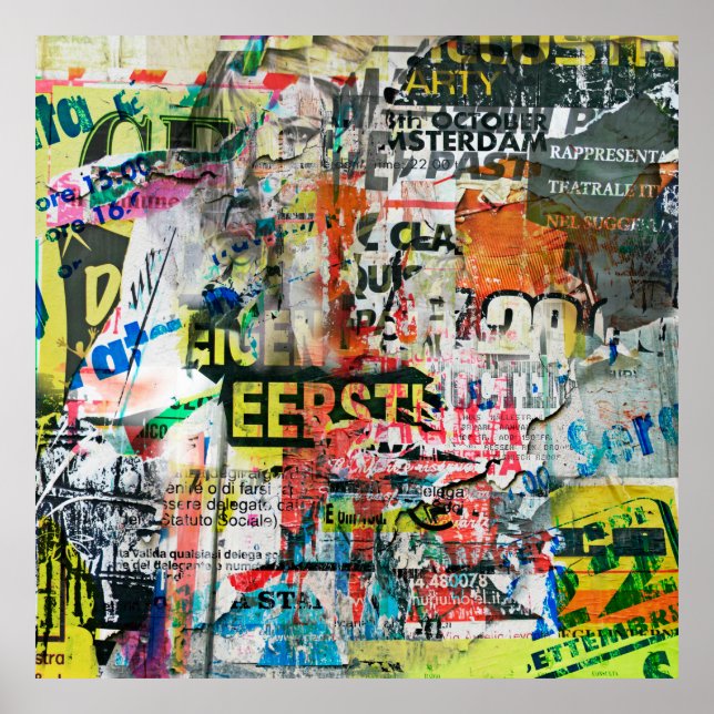 Affiche Arrière - plan de Grunge avec Postersposter vieux  (Devant)