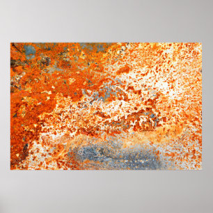 Affiche Arrière - plan de grunge en zinc rouillé