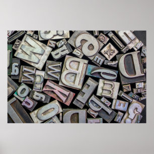 Affiche arrière - plan de lettres de grunge vintages aléat