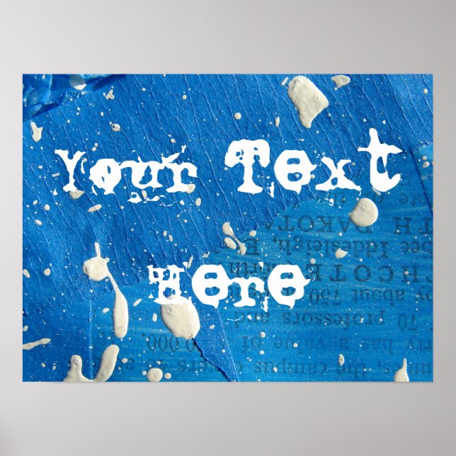 Affiche Arrière - plan de médias mixtes bleu, votre texte  (Devant)