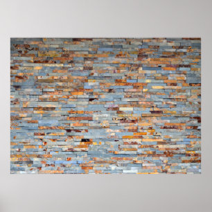 Affiche Arrière-plan de mur de briques anciennes