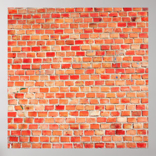 Affiche Arrière - plan de mur de briques ou de texturebric
