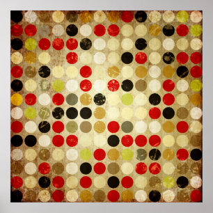 Affiche arrière - plan de papier grunge avec motif de cerc