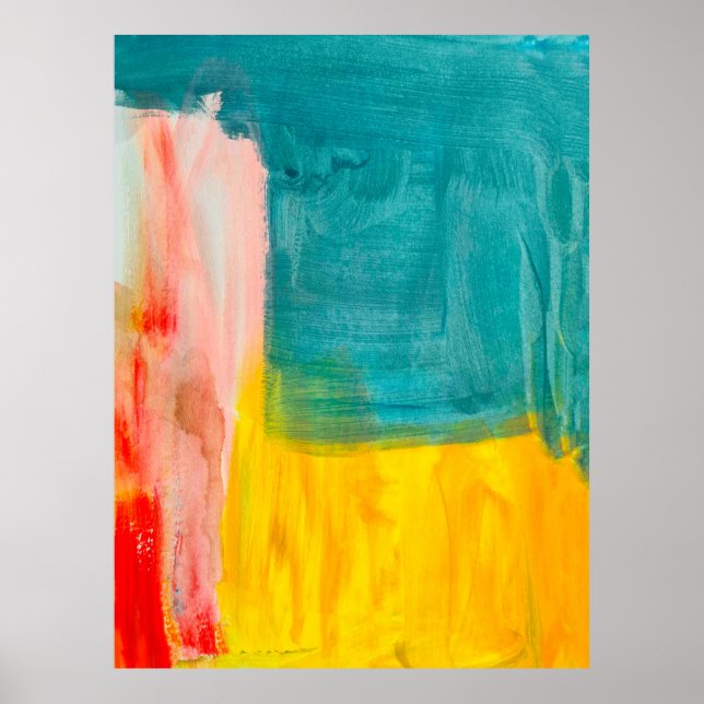 Affiche Arrière - plan de peinture Abstraite colorée. Mode (Devant)