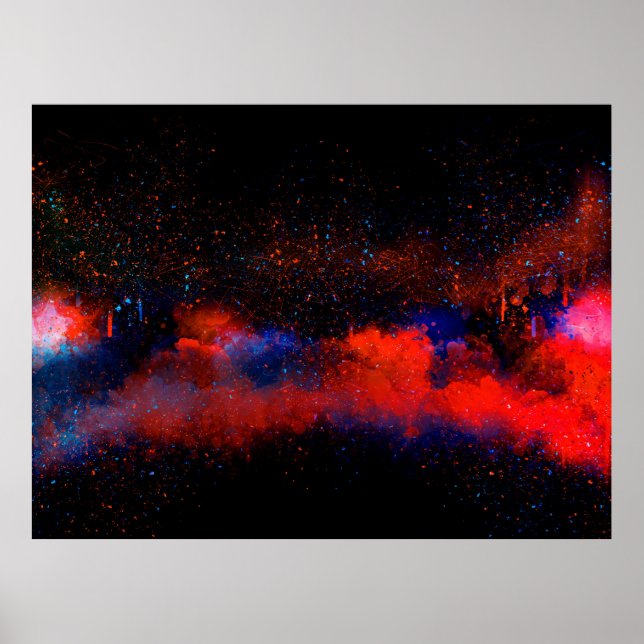 Affiche arrière - plan de peinture couleur Abstraite, (Devant)