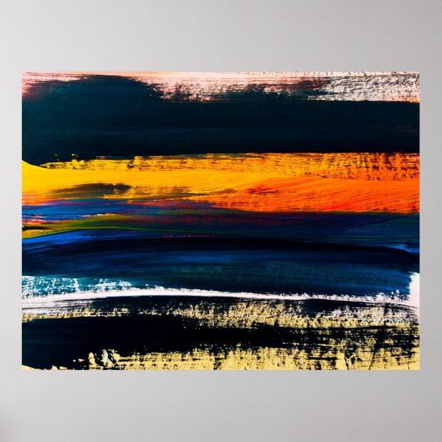 Affiche arrière - plan de peinture d'art Abstrait. Art mod (Devant)