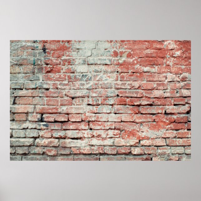 Affiche Arrière - plan de texture de mur de brique rouge v (Devant)