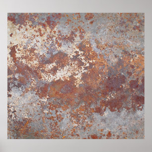 Affiche Arrière - plan de texture métallique rouillé
