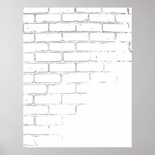 Affiche Arrière - plan de texture murale de briques
