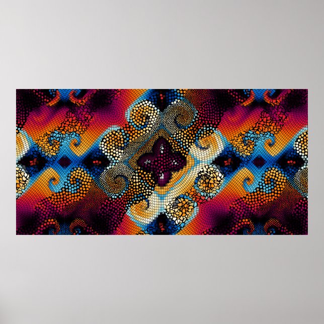 Affiche Arrière - plan de texture sans soudure. Ondes diag (Devant)