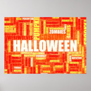 Affiche Arrière - plan d'Halloween comme publicité marketi