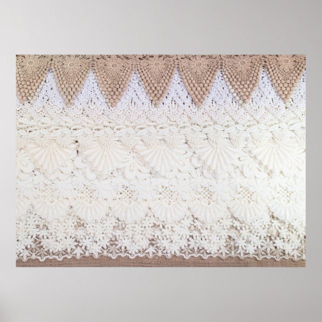 Affiche Arrière - plan et texture dentelle (Devant)