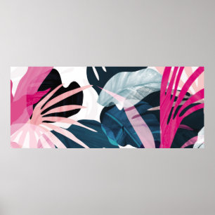 Affiche arrière - plan feuille d'art Abstrait tropical. Pa