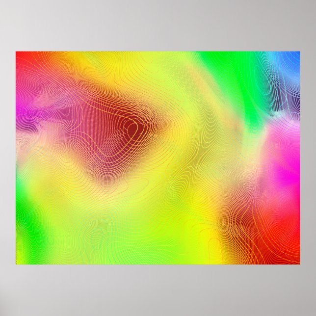 Affiche arrière - plan flou abstrait. pat graphique multic (Devant)