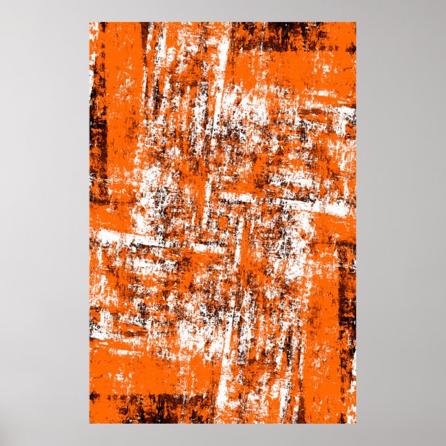 Affiche Arrière - plan grunge brun foncé. Noir blanc orang (Devant)