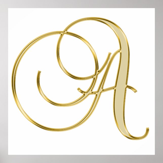 Affiche Arrière - plan initial de lettre alphabet (Devant)