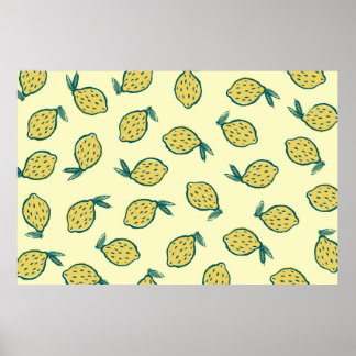Affiche Arrière - plan jaune aux citrons. ARRIÈRE - PLAN w