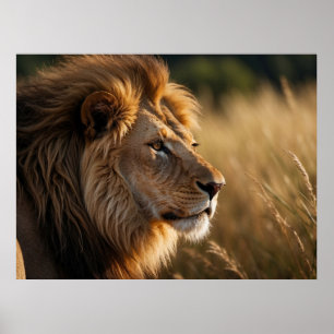 Affiche Arrière - plan Lion Majestic