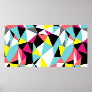 Affiche arrière - plan motif géométrique triangles Abstrai