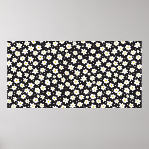 Affiche Arrière - plan motif vintage sans marguerite