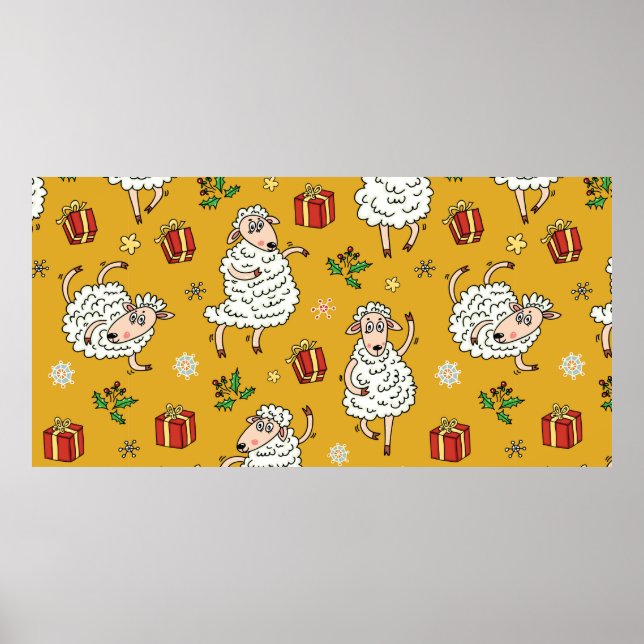 Affiche arrière - plan mouton vintage (Devant)