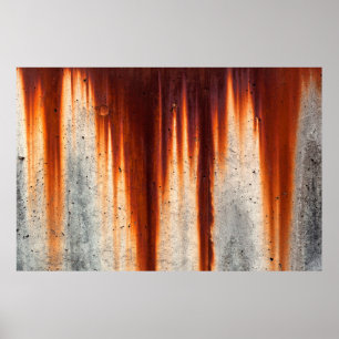 Affiche Arrière - plan mural avec des chiffons de rouille