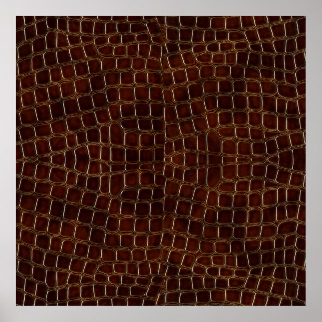 Affiche Arrière - plan naturel de crocodile brun laqué le (Devant)