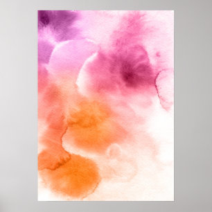 Affiche Arrière - plan peint à la main 3 d'aquarelle