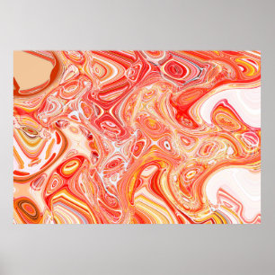 Affiche Arrière - plan psychédélique coloré en interweavi