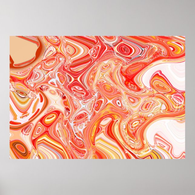 Affiche Arrière - plan psychédélique coloré en interweavi (Devant)