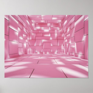 Affiche Arrière - plan rose original avec lumière et ombre