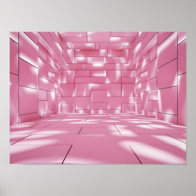 Affiche Arrière - plan rose original avec lumière et ombre (Devant)