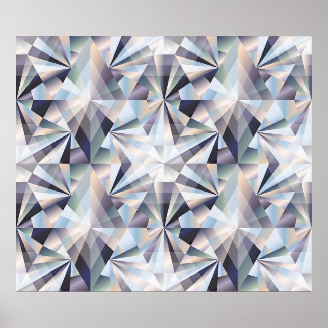 Affiche Arrière - plan sans couture en diamant, illustrati (Devant)