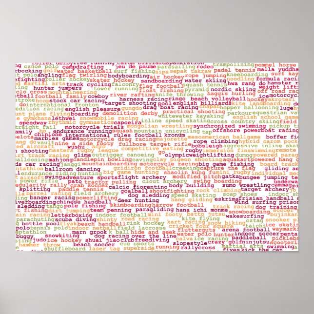 Affiche Arrière - plan sportif (Devant)