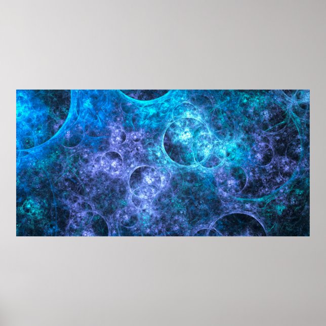 Affiche Arrière - plan texture bulle bleue (Devant)