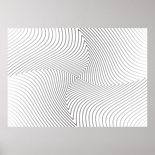 Affiche arrière - plan tordu Abstrait. Lignes de la variab (Devant)