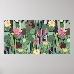 Affiche arrière - plan transparent avec cactus