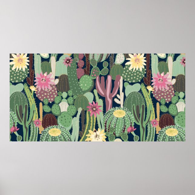 Affiche arrière - plan transparent avec cactus (Devant)