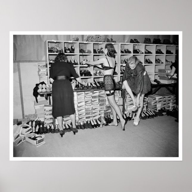 Affiche Arrière-scène Mark Foy Fashion Show vers 1947 (Devant)