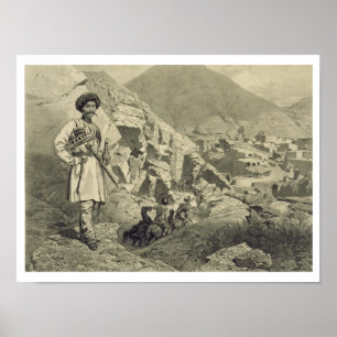 Affiche Arrivant chez Tsatanykh, Dagestan, plaquent 12