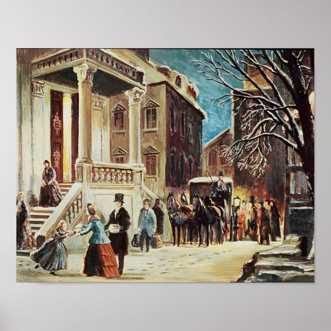 Affiche Arrivée à la fête de Noël (Devant)