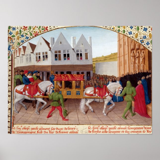 Affiche Arrivée de l'empereur Charles IV (Devant)