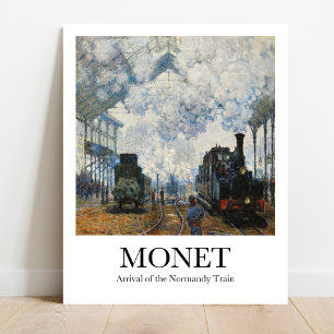 Affiche Arrivée du train de Normandie par Claude Monet