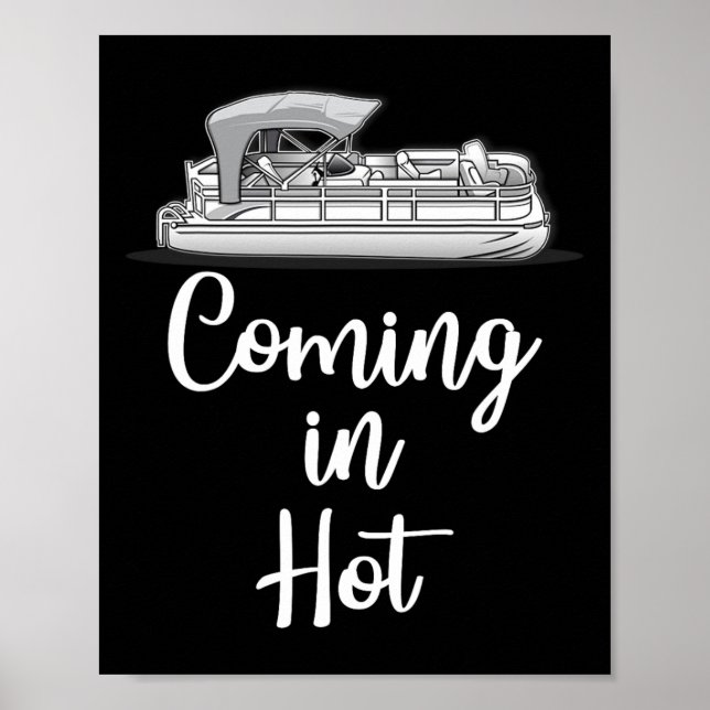Affiche Arrivée en trombe en bateau ponton drôle de voile  (Devant)
