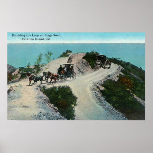 Affiche Arrondir la boucle sur la route de la scène