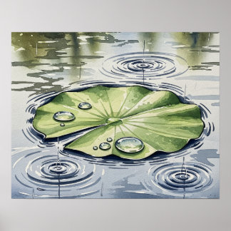 Affiche Arrosage sur un Lilypad