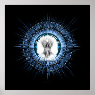 Affiche Arsencia Ethereal Silver Light Fractal Art