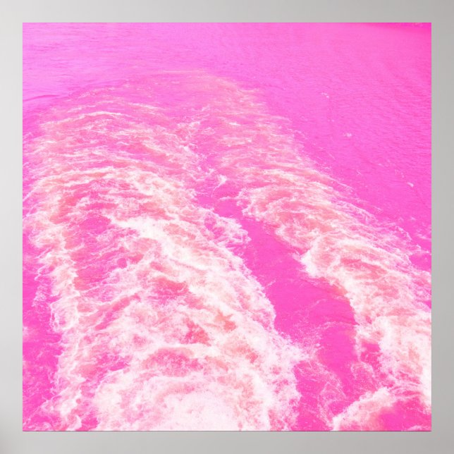 Affiche Art à l'eau rose (Devant)