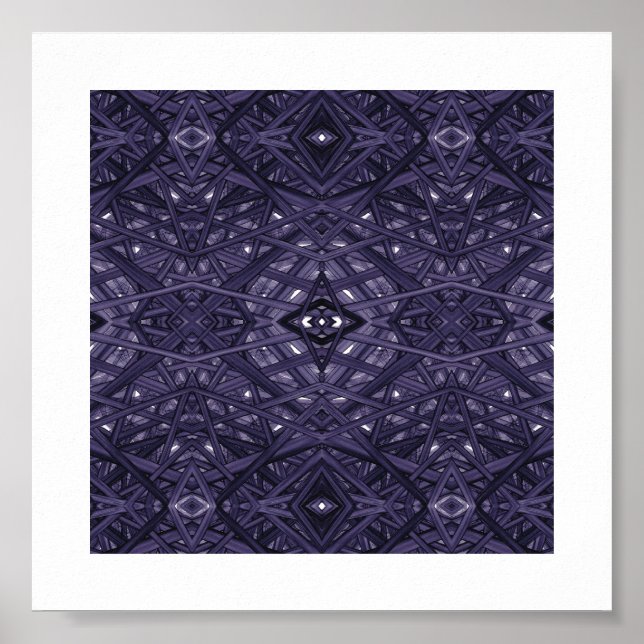 Affiche Art à l'encre d'alcool abstrait violet labyrinthe (Devant)