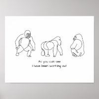 Art à ligne unique - gorilla